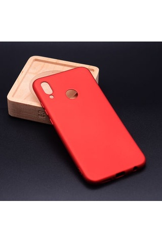 Huawei P20 Lite Kılıf Esnek Yapılı İnce Slim Silikon Kapak Ryc/premier Kirmizi