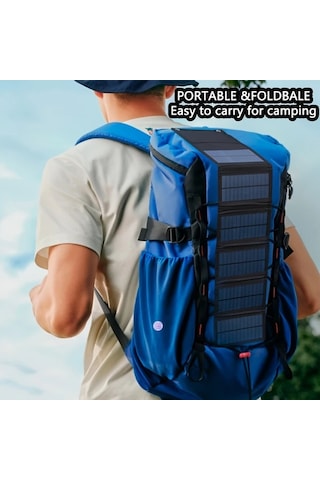 Elmpaly Altı Katlanır Portatif Güneş Paneli Kampçılık Seyahat Şarj