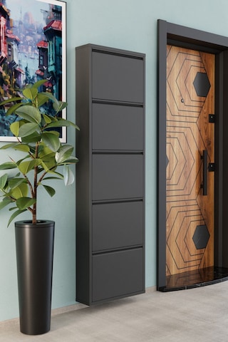 5 Kapaklı Metal Ayakkabılık Antrasit Antrasit