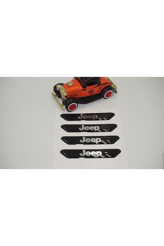 Jeep Logo Kapı Kenarı Koruma Metalize Damla Desen 3M Band