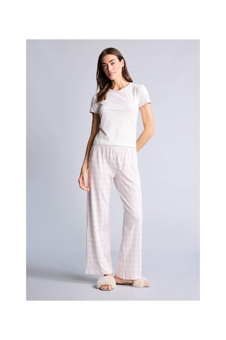 Defacto Pijama Takımı Üst Kareli Alt H2023ax26smpn425 Pembe-pn425