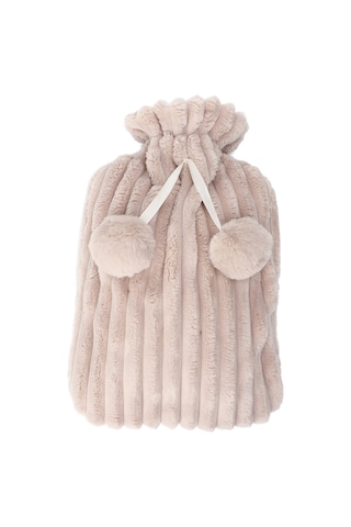 2000 Ml Sıcak Su Torbası Taşınabilir Yumuşak Sıcak Pvc Astarlı Yıkanabilir Sıcak Su Torbası Peluş Kapaklı Bej Diğer