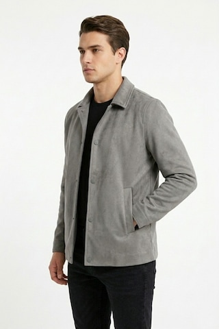 Dynamo Erkek Siyah Regular Fit Mevsimlik Süet Spor Mont Bgl-st05436 Füme