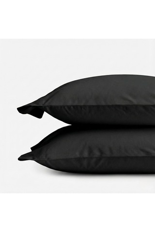 Prime Sleeks %100 Pamuk Yastık Kılıfı 2 Adet - Siyah - 50x70cm Siyah
