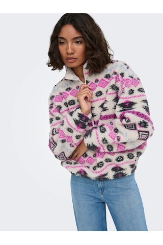 Only Anne Aztec Teddy Kadın Sweatshirt 15267415 Birch