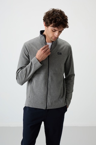 Tommy Life Bruce Gri - Lacivert Dik Yaka Erkek Eşofman Takım - 85200 Gri - Lacivert