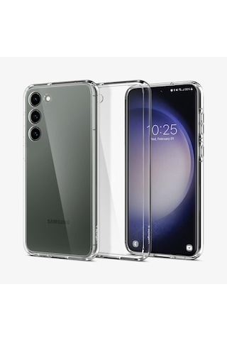 Spigen Samsung Galakxy Uyumlu S23 Plus Kılıf Spigen Ultra Hybrid Crystal Clear Şeffaf