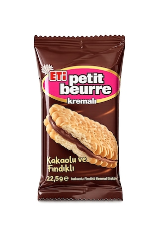 Eti Kakaolu Fındık Kremalı Petibör Bisküvi 22,5 Gr X 24 Adet