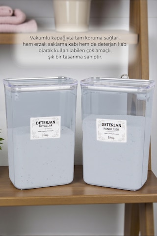 3'lü Ölçek Hediyeli Bulaşık Makinesi Tableti Ve Deterjan Renkliler - Beyazlar Kavanozu/kutusu 3 Lt Şeffaf