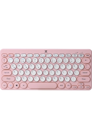 Blueforce Bt-k95 Bluetooth V5.0 Wireless Kablosuz Klavye Pembe Android, Ios, Mac, Windows, Tv Uyumlu