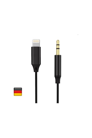 Woyax By Deji Apple iPhone Uyumlu Lightning Stereo 3.5 MM Aux Ses Kablosu 1.2 M