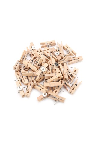 Hombey Ahşap Fotoğraf Tutucuları 35x7mm - 50 Adet Kutu - Duvar/ofis Dekorasyonu - Dayanıklı Ahşap Malzeme