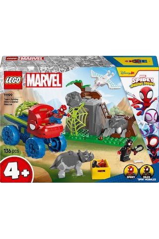 LEGO® Marvel Spidey ve İnanılmaz Arkadaşları Spidey Ekibi 11199 - 4 Yaş ve Üzeri Çocuklar için Yaratıcı Oyuncak Yapım Seti (136 Parça)