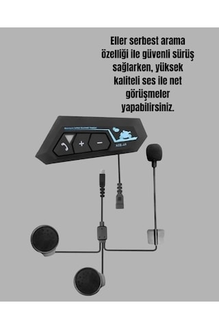 Diyar-ı Fırsat Bluetooth 5.0 Motosiklet Kask Kulaklık Eller Serbest Ve Müzik Özellikli