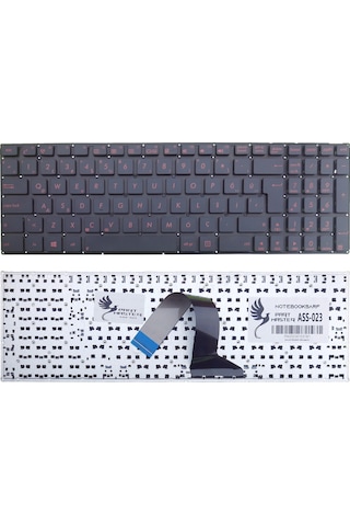 Asus Uyumlu X550V, A550CC, F550DP Klavye (Kırmızı Tuş)