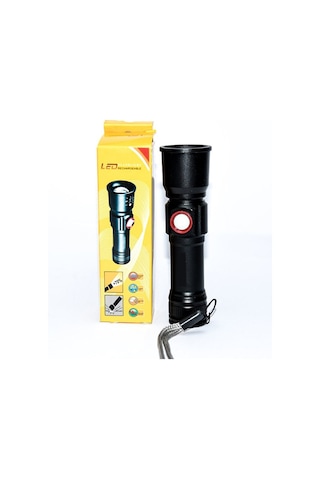 USB ŞARJLI EL FENERİ WATTON WT-611 Siyah