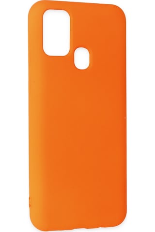 Newface - 255 - Samsung Galaxy Uyumlu M31 Kılıf Nano İçi Kadife Silikon - Csmo-tex - - Turuncu