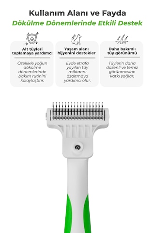 Andis Deshedding Compact Dökülmüş Tüy Çıkartma Tarağı Sık Dişli