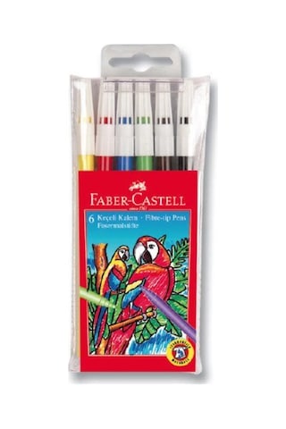 Faber-Castell Yıkanabilir Keçeli Boya Kalemi 6'lı