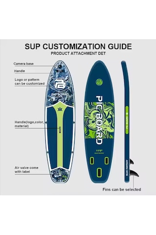 Pic Board Sup 350x89x15cm Şişme Stand Up Paddle Board Full Set