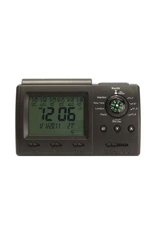 Bloomnest Lebıhmurah Bf282 Dijital Otomatik Ezan Saati, Namaz Vakti Ve Kıble Gösteren Müslüman Saati Siyah