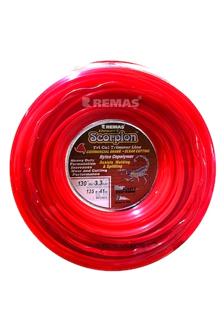 Scorpion Akrep Misina 3.3mm 41m Kırmızı 3 Köşe