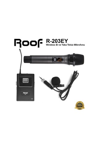Roof R-203ey El ve Yaka Telsiz Mikrofon