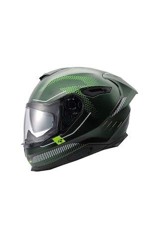 Nexx Y.100R Baron Kapalı Motosiklet Kaskı Mat Yeşil