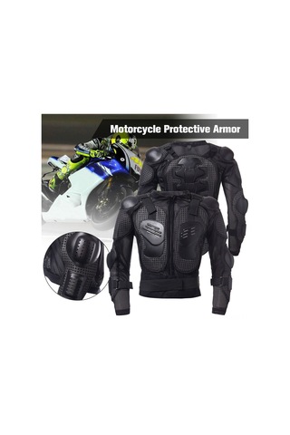 Symbee Motorsiklet Bisiklet Koruyucu Zırh Ceket, Omuz Göğüs Bel Koruma, Sıcaklığa Dayanıklı, 4xl Beden Siyah