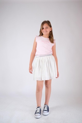 Pamuklu Etek Beyaz Nanna Fashion 2022-G-0007