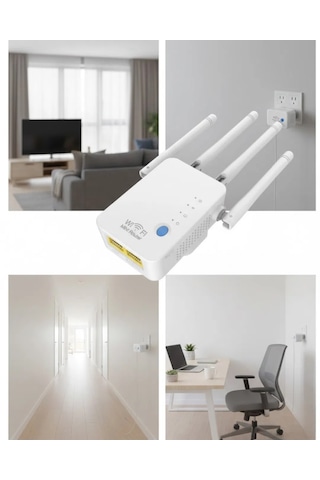 4 Antenli Wifi & İnternet Güçlendirici Mini Router Geniş Kapsama,sinyal Güçlendirici