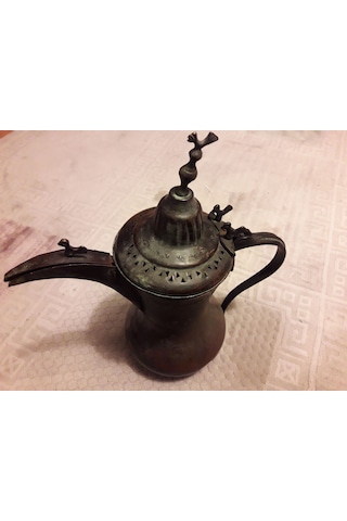 Antika Bakır İbrik Çok Eski Arapça Damgalı Nadide Bir İbrik