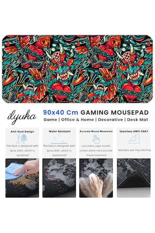 İlyuka Mousepad 90x40cm Büyük Boy Xxl Mp359040 Crazy Heart