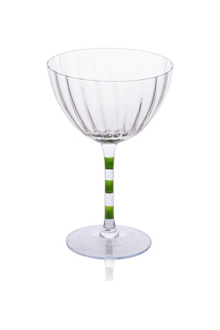 The Mia Ayaklı Cam Dondurma Kasesi Mor Yeşil 280 Ml
