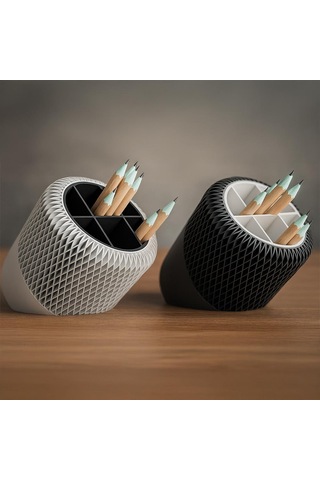 Modern Eğik Tasarımlı Kalemlik-fibrika Store - Siyah Siyah