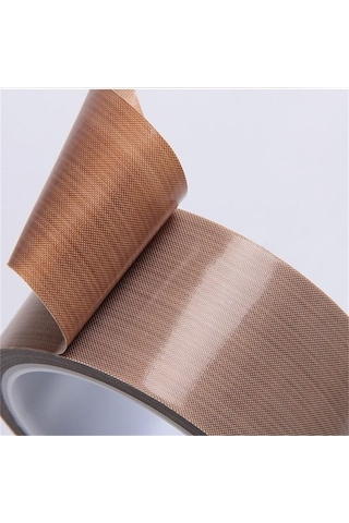 Pazly 10 Metrelik Ptfe Kumaş Bant, Yüksek Sıcaklık Dayanımlı, Yapıştırıcı, Su Geçirmez, Kapama Makinesi İçin Rulo