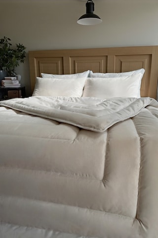 Alla Turca Pamuk Dolgulu Tek Kişilik Yorgan Ve Yastık Seti Beyaz