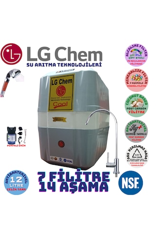 Lg Chem Cool Gri Byaz Pompalı 12lt 7flt 14 Aşama Su Arıtma Cihazı