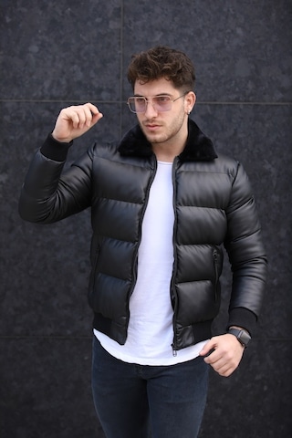 Famoda Erkek Şişme Parlak Deri Mont 450127879