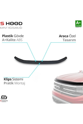 S-dizayn Toyota Uyumlu Hilux Abs Plastik Kaput Rüzgarlığı 2006-2012 A+kalite