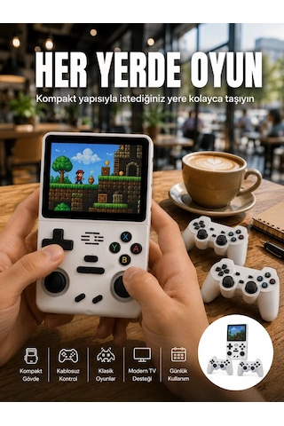Hepsi Geniş Ekranlı Taşınabilir Retro Oyun Konsolu Yeni Nesil Najmaddin