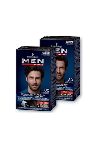 Schwarzkopf Men Perfect Saç Boyası 80 - Kahve Siyah X 2 Adet