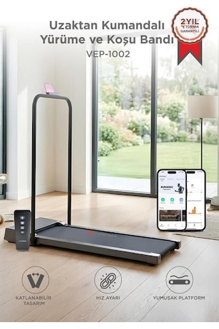 Premium Günlük Spor Aktif Yaşam Fiziksel Aktivite Koşu Bandı Vep1002 Siyah