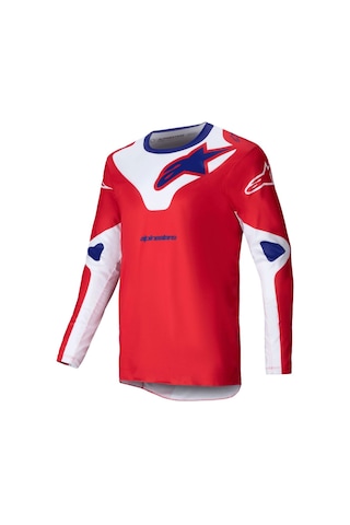 Alpinestars Racer Veil Kros Motosiklet Jerseyi Kırmızı Beyaz Mavi