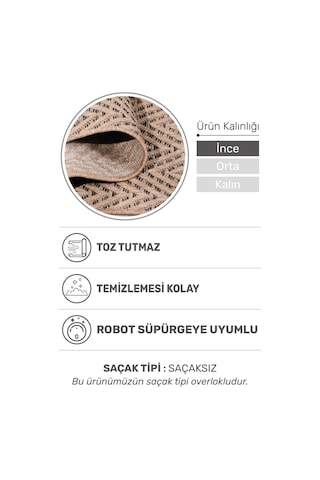 Sierra Halı Jüt Hasır Görünümlü Modern Kilim Ve Yolluk, İnce Bukle Dokuma Bej