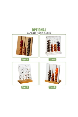 Tenfowee Şık Ve Düzenli Kafein Dostu: 18 Kapsüllü Masaüstü Kahve Kapsülü Organizer Diğer