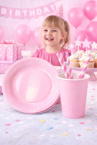 Beysüs Makaron Pembesi 8li Tabak Bardak Set