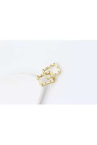 Çelik Küpe 14 - K 1,8cm Çok Renkli