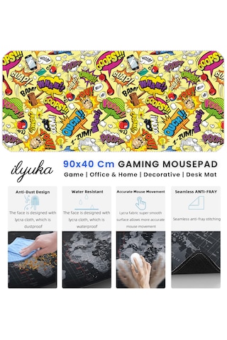 İlyuka Mousepad 90x40cm Büyük Boy Xxl Mp529040 Funny Figures