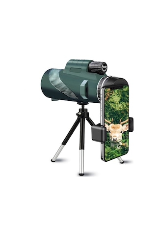 80x100 Hd Zoom Tek Göz Monoküler Teleskop Taşınabilir Dürbün Yeşil